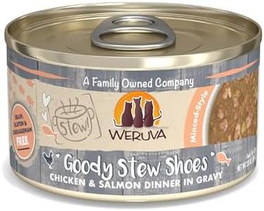 Weruva Classic Cat Stews!, Goody Stew Shoes with Chicken & Salmon in Gravy, 2.8oz Can (Pack of 12)