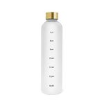 papasgix 1 Litre Water Bottle Motivational with Time Markings to Drink, Reusable Plastic Bottle with BPA Free Tritan Co-Polyester Plastic Sports Bottle Leak Proof for Gym School Cycling