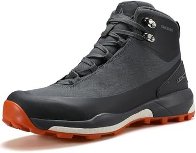 HUMTTO Men's Waterproof Hiking Backpacking Boots Lightweight Breathable Mid Hiking Shoes 10 Grey