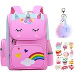 Girls Backpacks Cute Unicorn Lightweight Travel Bookbags for Elementary School Kids Teens