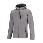 SNOTEK Softshell Jacket for Men, Water Resistant, Wind Resistant Jacket with Hood (JKT1 GREY, XL)