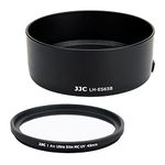 RF 50mm Dedicated Reversible Lens Hood & UV Filter Kit Fit for Canon RF 50mm f/1.8 STM Lens Replaces Canon ES-65B Hood on Canon EOS R6 R5 RP R Cameras with Multi-Coated 43mm UV Filter