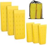 UNCO- Tree Felling Wedges with Spikes, 5.5" & 8", 6 pcs, Yellow Wedges with Storage Bag, Splitting Wedge, Plastic Wedges for Tree Cutting, Logging Tools and Equipment, Chainsaw Wedges for Trees