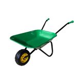 ASC New Child Kids Metal Wheelbarrow - Green/Black - Toy, Play, Farm, Gardening