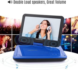 DBPOWER 10-Inch Portable DVD Player – Blue