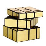 Hawkister QiYi Gold Mirror Puzzle Cube 3x3x3 Speed Cube, Gold