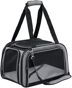 Cat Carrier Dog Carrier Pet Carrier for Cat, Dog Carriers for Small Dogs, Cat Carriers for Medium Cats, Airline Approved Dog Carrier Soft Sided Pet Travel Carrier, Collapsible Small Dog Carrier, Gray