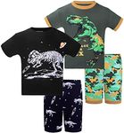 DAUGHTER QUEEN Boys Pajamas 18-24 Months Summer PJs Dinosaur Pj Sets Baby Toddler Cotton Short Sleeve Sleepwear Trex Jammies Dino Clothes Outfits 18m/Mo, 24m/Mth