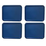 Replacement Lid for Pyrex Plastic Blue Cover 6 Cup Bowl Dish Rectangle 7211-PC (4-Pack)