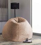 Mollismoons Bean Bag with Beans for Living Room Bean Bag with Beans Filled Bean Bag Fur Bean Bag Very Attractive and Luxuries Bean Bag (Fur Bean Bag Chair Filled with Beans, Beige)