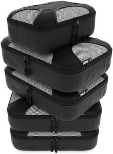 Shacke Pak - 5 Set Packing Cubes - Medium/Small – Luggage Packing Travel Organizers (Black)