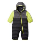 Columbia Unisex Kids Powder Lite Reversible Bunting, Snowsuit Romper, Shark/City Grey/Radiation, Size 12/18