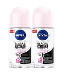 NIVEA Black & White Invisible 48H Protection Water Lily Anti-Perspirant Roll-On, 2x50ml