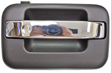 PT Auto Warehouse FO-3505MA-RR - Outside Exterior Outer Door Handle, Textured Black with Chrome Lever - Passenger Side Rear