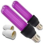 beamz Pair UV Bulb Black Light E27
