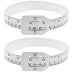 AYLIFU Plastic Baby Head Circumference Tape, White Baby Head Circumference Measuring Ruler, arm Circumference PP Baby, Child Head Circumference Ruler 60cm 24 inches Long (2 PCS)