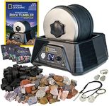 National Geographic Professional Rock Tumbler Kit – Extra Large 2 Lb. Barrel with 3-Speed Motor & 9-Day Timer – Geology DIY Kits for Adults, Rock Collection Hobby, Great Educational STEM Science Kit