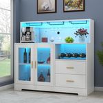 Auromie Wine Bar Cabinet with LED L