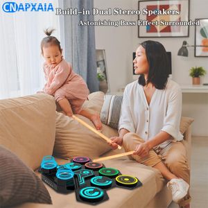 CNAPXAIA Portable Electric Drum Kit – Compact Digital Practice Set