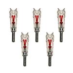 Letszhu Lighted Nocks Automatic Crossbow Bolts Nock with 7.60mm/.299" for Hunting Target Shooting (5 Pack) (Red)