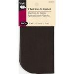 Dritz 55240-2T Twill Iron-On Patches, Brown, 5 by 5-Inch, 2-Pack