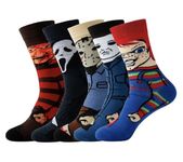 Horror Socks Gift Box 5 Pairs of Mens Novelty Socks Gift For Horror Lovers Mens Gift Stocking Filler Birthday Present Box1