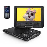 YOTON 9.5" Portable DVD Player with 7.5" HD Swivel Screen for Car and Kids, 4-6 Hours Working time with Built-in Battery, Support Headphone/AV-IN/AV-OUT/USB/SD Card [Not Support Blu-ray]