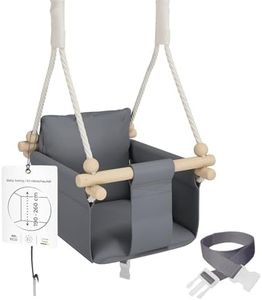 MAMOI® Columpio niños + Cinturón de Seguridad | 190-260cm Ajuste de la Altura del Techo | Columpio Infantil Interior Exterior | Columpios Infantiles | Columpio niño | 100% Eco | Hecho en la UE