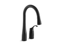 KOHLER K-649-Bl Simplice Pull-Down Secondary Sink Faucet, Matte Black