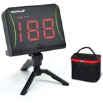 DRM Golf Swing Speed Radar with Red Digital Display and Voice Out, Speed Sensors Training Equipment, Hands-Free Radar Guns, Free Standing, Portable Golf Speed Training Aid, Golf Gift