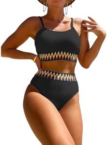 Traje de Baño para Mujer Estampado Floral Cuello en V Dos Piezas Conjunto Bañador Conjuntos De Bikini para Mujer Bikini Push-up Acolchado Cintura Alta Torcida Pantalones