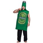 EraSpooky Unisex Beer Bottle Costume Fancy Dress Halloween Party Funny Outfit for Adult Men Women