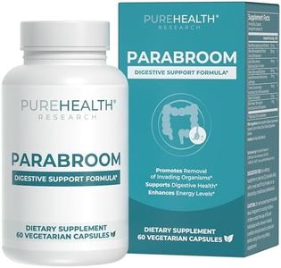 PUREHEALTH RESEARCH Parabroom - Gut Cleanse & Health Supplement - with Black Walnut, Sweet Wormwood Powder, Turmeric Extract, Olive Leaf, Garlic & Onion - Digestive Support for Women & Men 60 Capsules