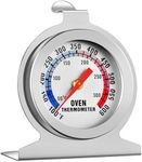 Oven Thermometer with 50-300°C/100-600°F Double Scale, Stainless Steel Dial Oven Thermometer, Hang or Stand Cooker Thermometers for Baking Grilling Cooking Thermometer Electric Ovens