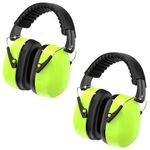 Kriogor Ear Defenders for Kids Noise Cancelling Headphones Passive Sound-Blocking Earmuffs 32dB SNR Soft Adjustable Ear Defenders Ear Protector for Adults Men Women Mowing Woodworking Concert(Green)