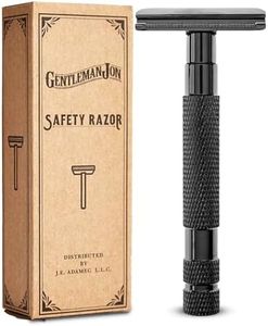 Gentleman Jon Gunmetal Safety Razor for Men, Double Edge Stainless Steel Razor, Precision Shaving with Heavy-Duty Construction, Designed for a Close Smooth Shave, Prevents Irritation, Gunmetal Finish