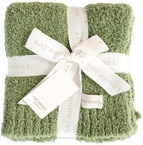 SARANONI Super Soft Comfy Bamboni Blanket for Kids and Teens 40" x 60" (Olive, 40" x 60")