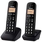 Panasonic KX-TGB612EB DECT Cordless Landline Telephone with Nuisance Call Blocker and Shock Resistant Handsets (Twin Handset Pack) – Black