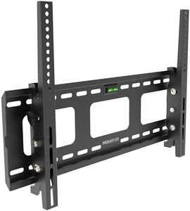 Mount-It! Tilting TV Wall Mount for 37-80 Inch Flat Screen TVs, Low Profile Bracket Supports 175 lbs, Universal VESA 600x400 mm, Adjustable Tilt to Reduce Glare, Fits 16”/24” Studs