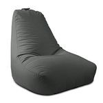 rucomfy Beanbags Large Indoor/Outdoor Bean Bag Chair, Home & Garden Recliner Seat, Durable & Water Resistant 97 x 82 x 80cm (Slate Grey)