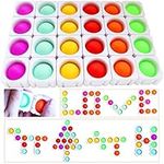 24 Pcs Fidget Blocks, Push Pop Bubb