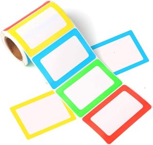 300pc 4 Colors Adhesive Name Tags Stickers, 3.5"x2.25" Colored Blank Name Stickers Category Labels for Office, School, Meeting, Kindergarten, Teachers, Parties, Warehouses, Clothes and Mailing