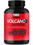 Force Factor Volcano Extreme Pre Workout Nitric Oxide Booster Supplement for Men with Creatine, L-Citrulline,and Huperzine A for Better Muscle Pumps, Strength, Focus, Workout Performance, 90 Tablets