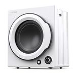 COSTWAY Compact Laundry Dryer, 13.2 LBS Front Load Portable Clothes Dryer with Stainless Steel Drum, 5 Drying Programs and Adjustable Exhaust Vent, Electric Tumble Laundry Dryer, 1350W, White