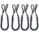 Bling Bling Bungee Dock Line Shock Absorb Dock Tie Mooring Ropes 4Pcs of 3.5-5.5 ft for Boat, PWC, Jet ski, Pontoon, Kayak, Canoe, SeaDoo