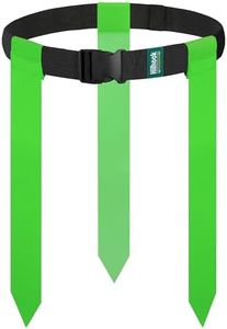 Hilhook Flag Football Belts, Sets of 12 Green Flag Football Sets with 42 Flags for Youth, Kids and Adults Sport Team Building and Competition Training