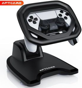 APTGAME™ PS5 Steering Wheel Stand for PS5/PS5 Elite Controllers with 4 Table Suction Cups, More Robust for Immersive Racing Games