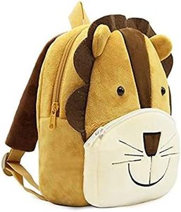 Voarge Sac à dos pour tout-petits - Sac d'école - Dessin animé - Sac à dos pour enfants - Motif dessin animé - Mini sac en peluche - Pour bébé de 1 à 5 ans - Lion, Lion, taille unique