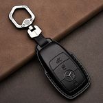 Genuine Leather Car Key Case Cover For Mercedes-Benz W203 W210 W211 Amg W204 C E S Cls Clk Cla Slk Classe Smart Car Keychain