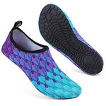 Swim Water Shoes Socks Barefoot Protecting for Sea Beach Swimming Pool Men WomenPurple Mermaid 4.5/5.5 UK (EU 37/38, Asian 38/39)